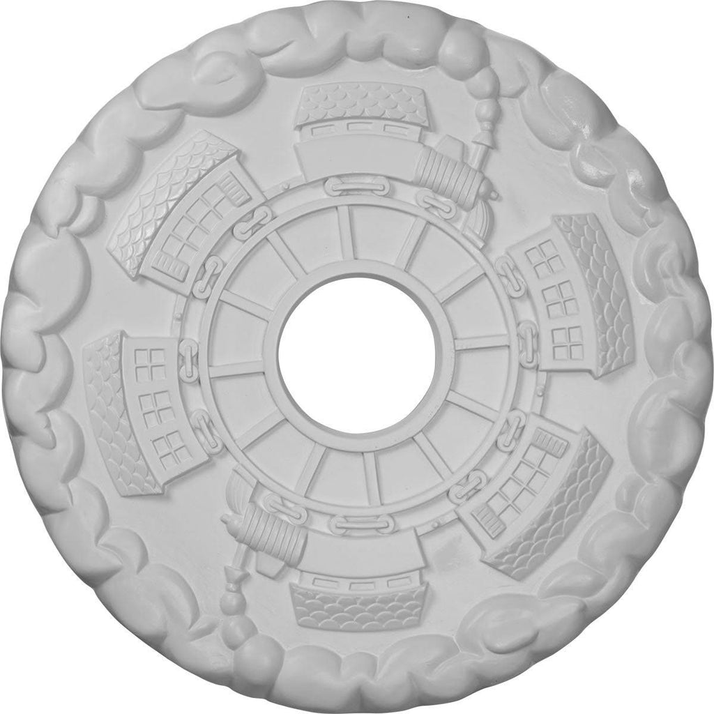 Hand-Painted Flash Gold Ceiling Medallion R337229
