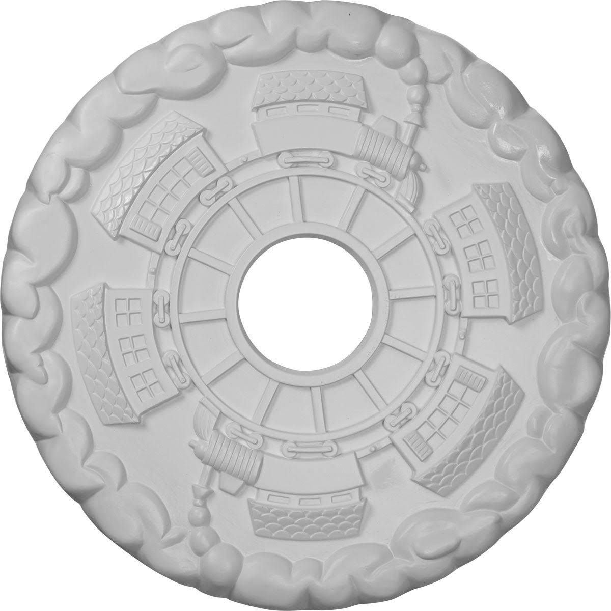 Hand-Painted Flash Gold Ceiling Medallion R337229