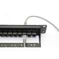 24 Port CAT6 Pass Through Coupler Patch Panel with Back Bar, Unshielded Keystones, Pack of 2 D11159
