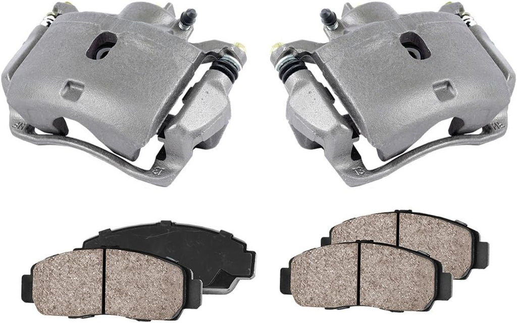 Premium Loaded OE Caliper Assembly Set + Quiet Low Dust Ceramic Brake Pads T217