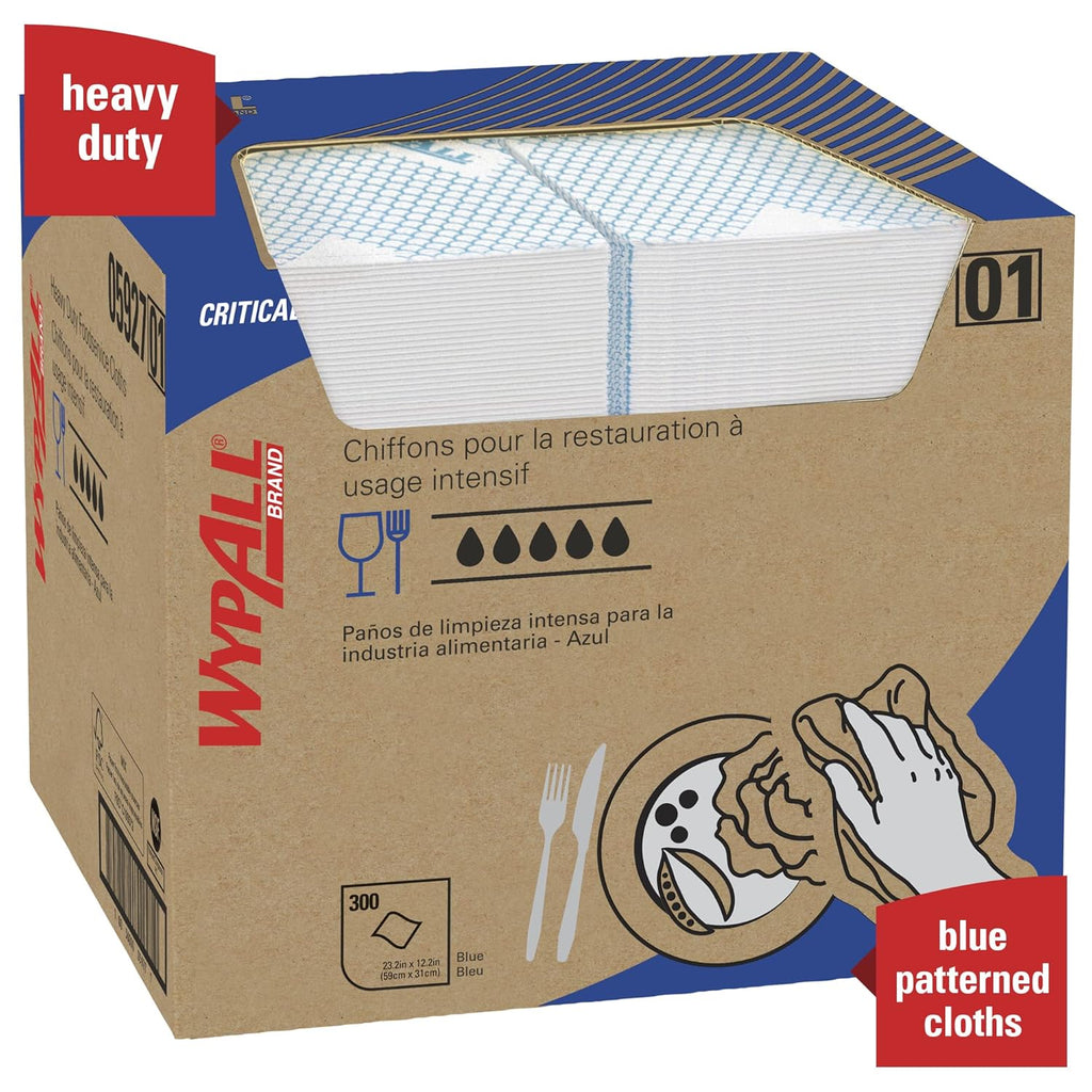 Blue 1/4 Fold Foodservice Towels, Case of 300, Pack of 2 L137