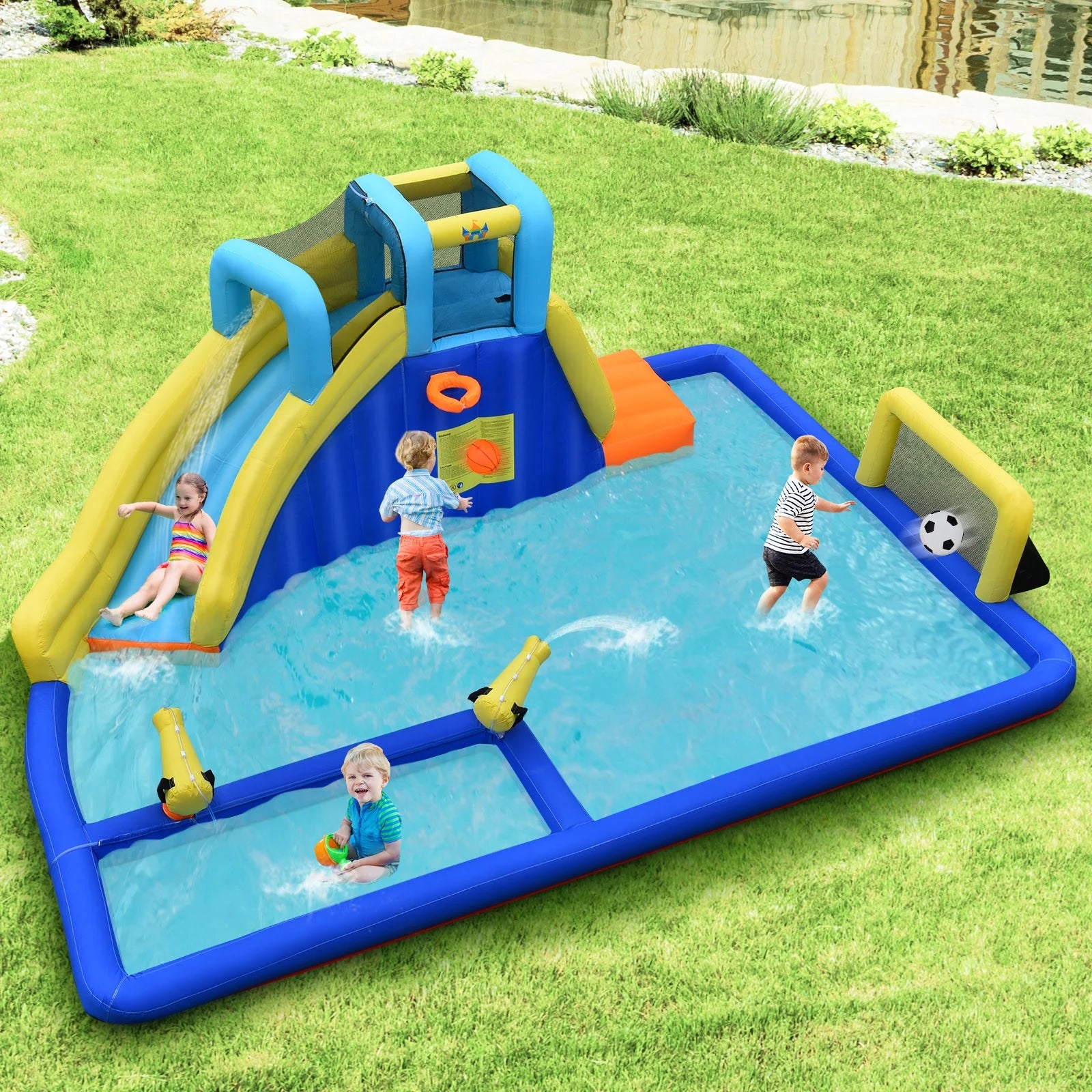 Inflatable Water Slide Bounce House Climbing Wall E74540