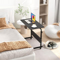 Adjustable Mobile Bed Table Laptop Cart Desk, 23.6 inches, Black, Pack of 2 U8164