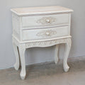 White 2-Drawer End Table M95116