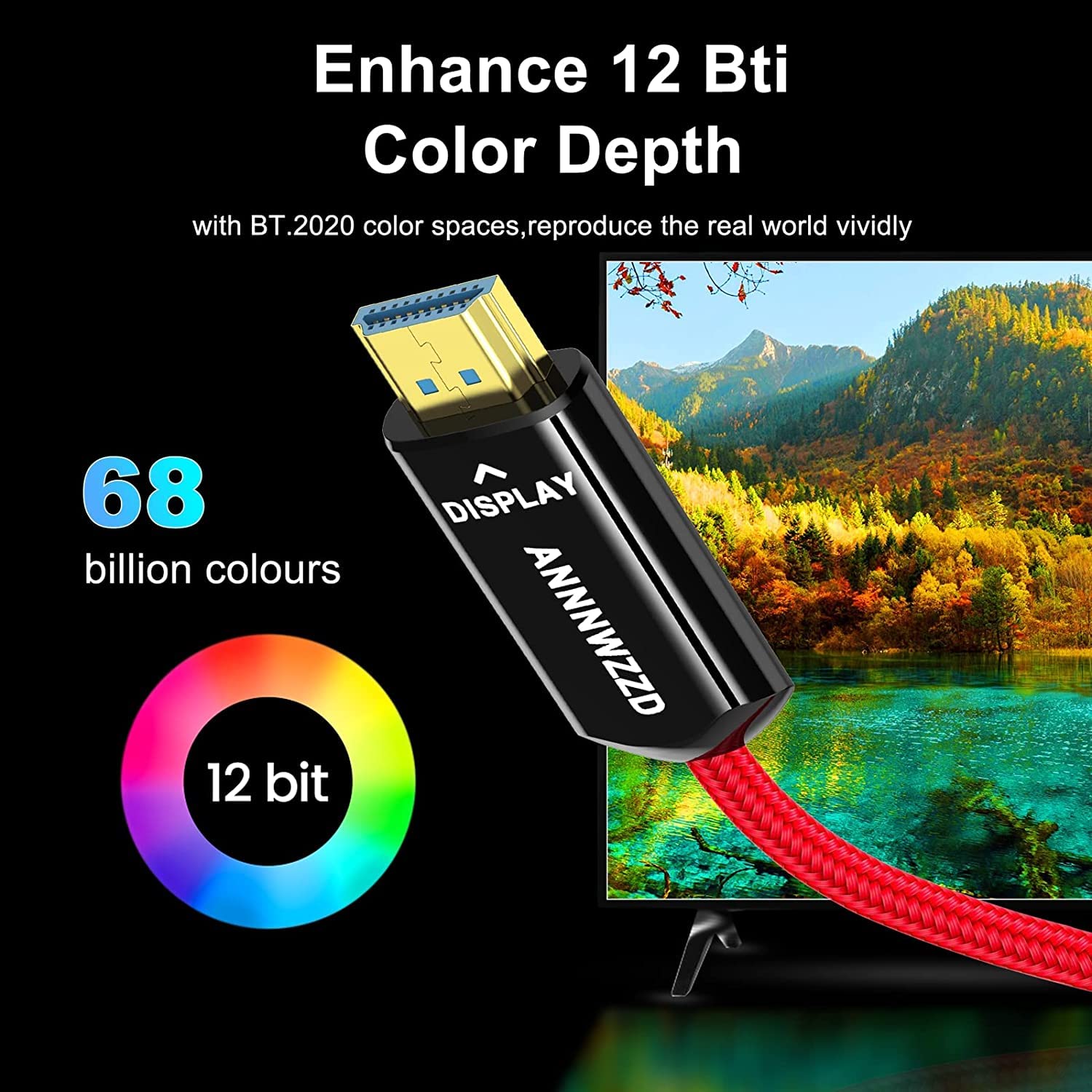 8K HDMI 2.1 Fiber Optic Cable, 328FT/100M W2579