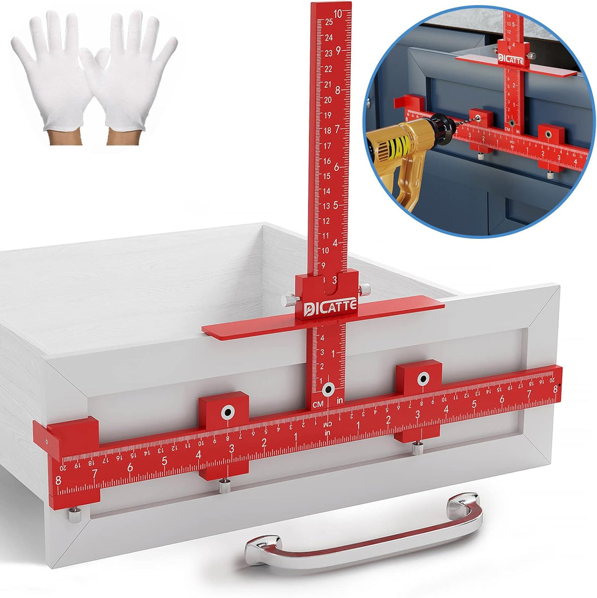 Red Thickened Aluminum Alloy Cabinet Handle Jig G5473