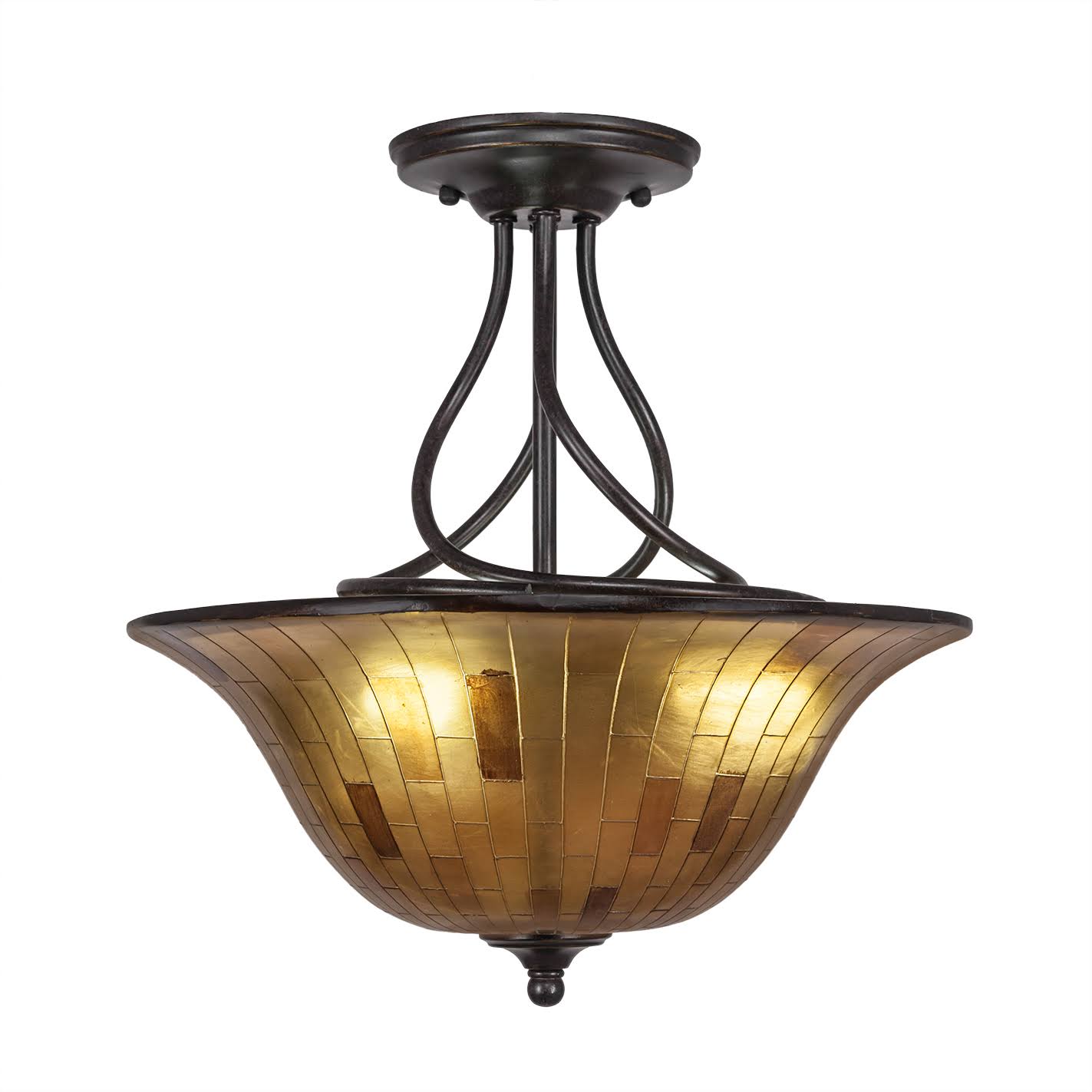 Three Light Semi-Flush Mount Dark C46118
