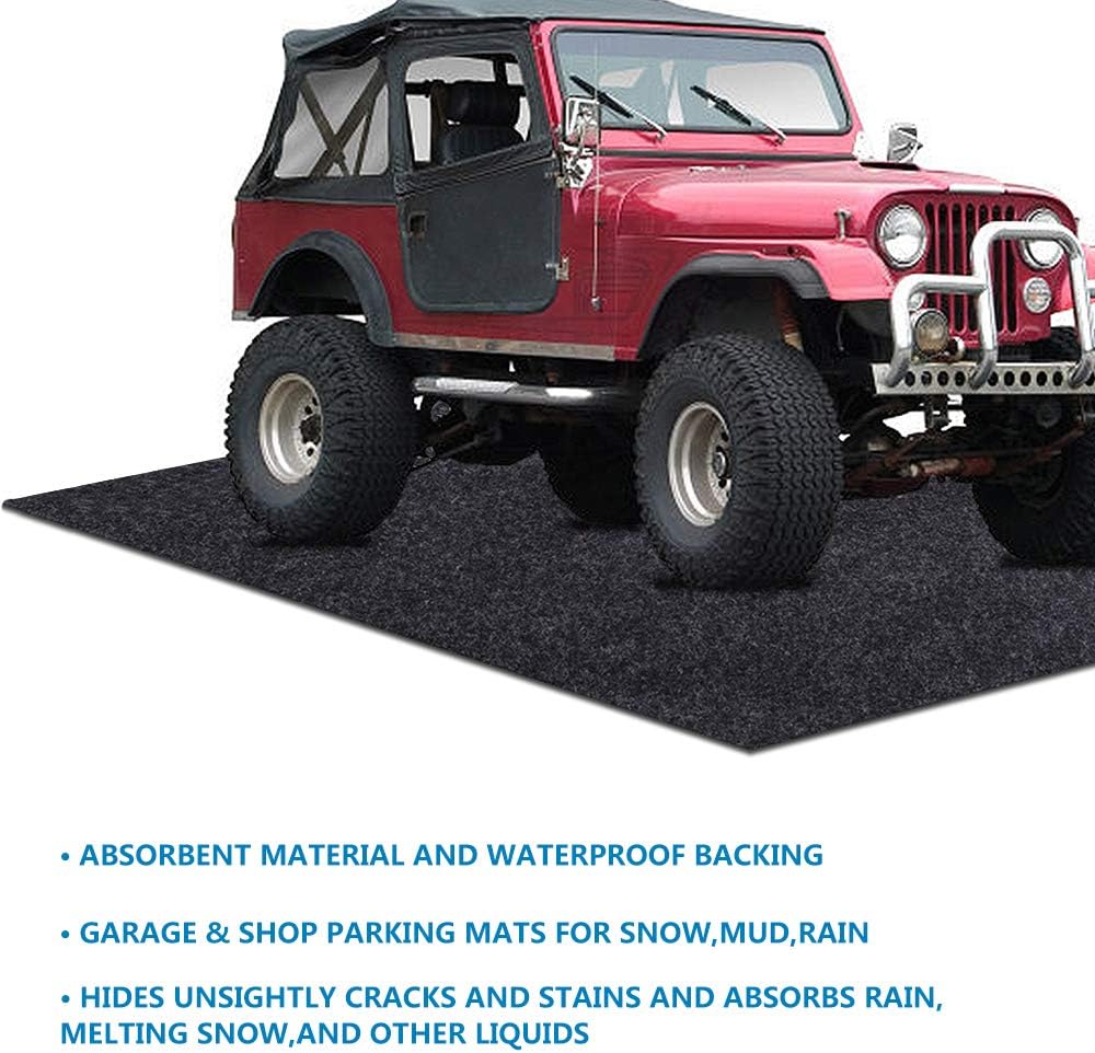 Wide Vehicle Garage Floor Mat 9.55feet x 18feet V802