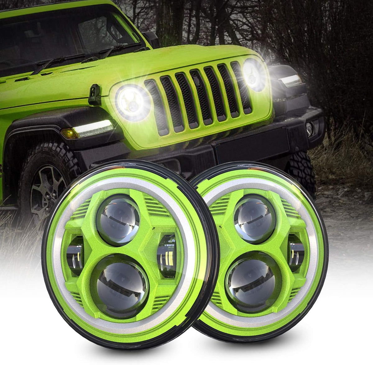 7 Inch Round LED Headlight with DRL, 1 Pair P723258