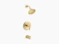 Polished Brass Bath and Shower Trim with Showerhead B2078