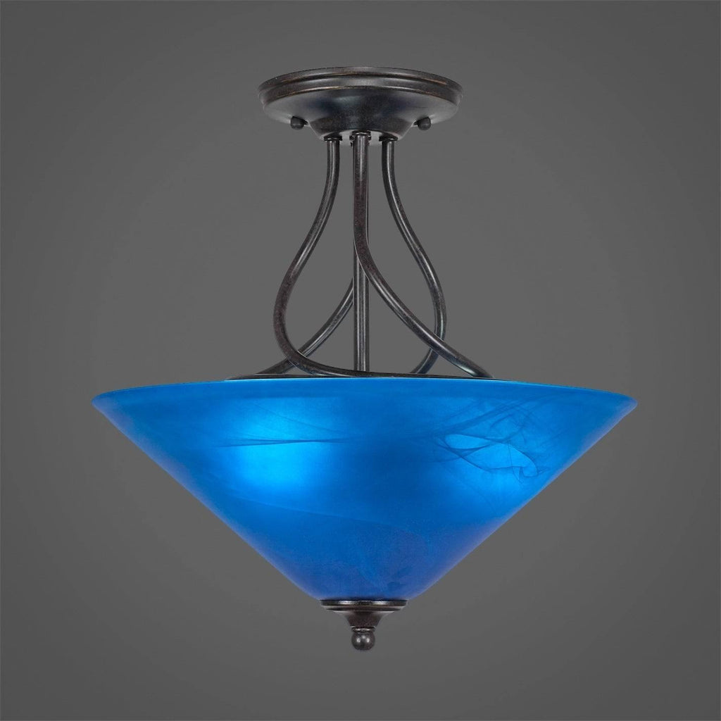 Three Light Semi-Flush Mount Dark C46118