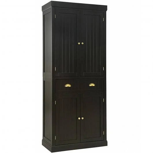Freestanding Kitchen Cabinet with Adjustable Shelves W91407