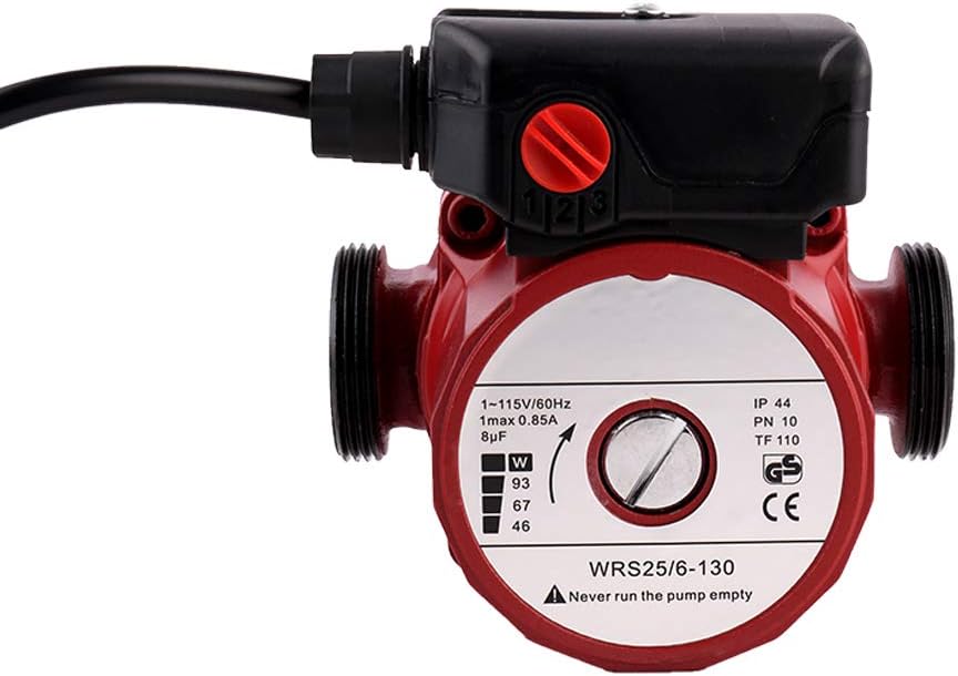 Hot Water Circulator Circulation Pump 115V/60Hz 3-Speed Cast Iron Booster Pump 1.5 inch Outlet 46/67/93W E3907