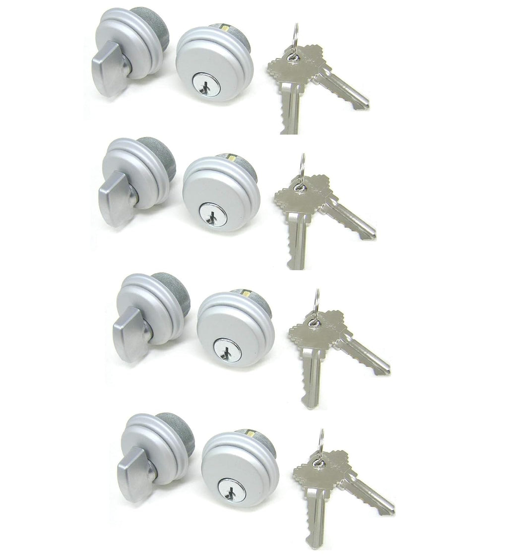 Aluminum Mortise Lock Cylinder & Thumbturn, Pack of 2 I664