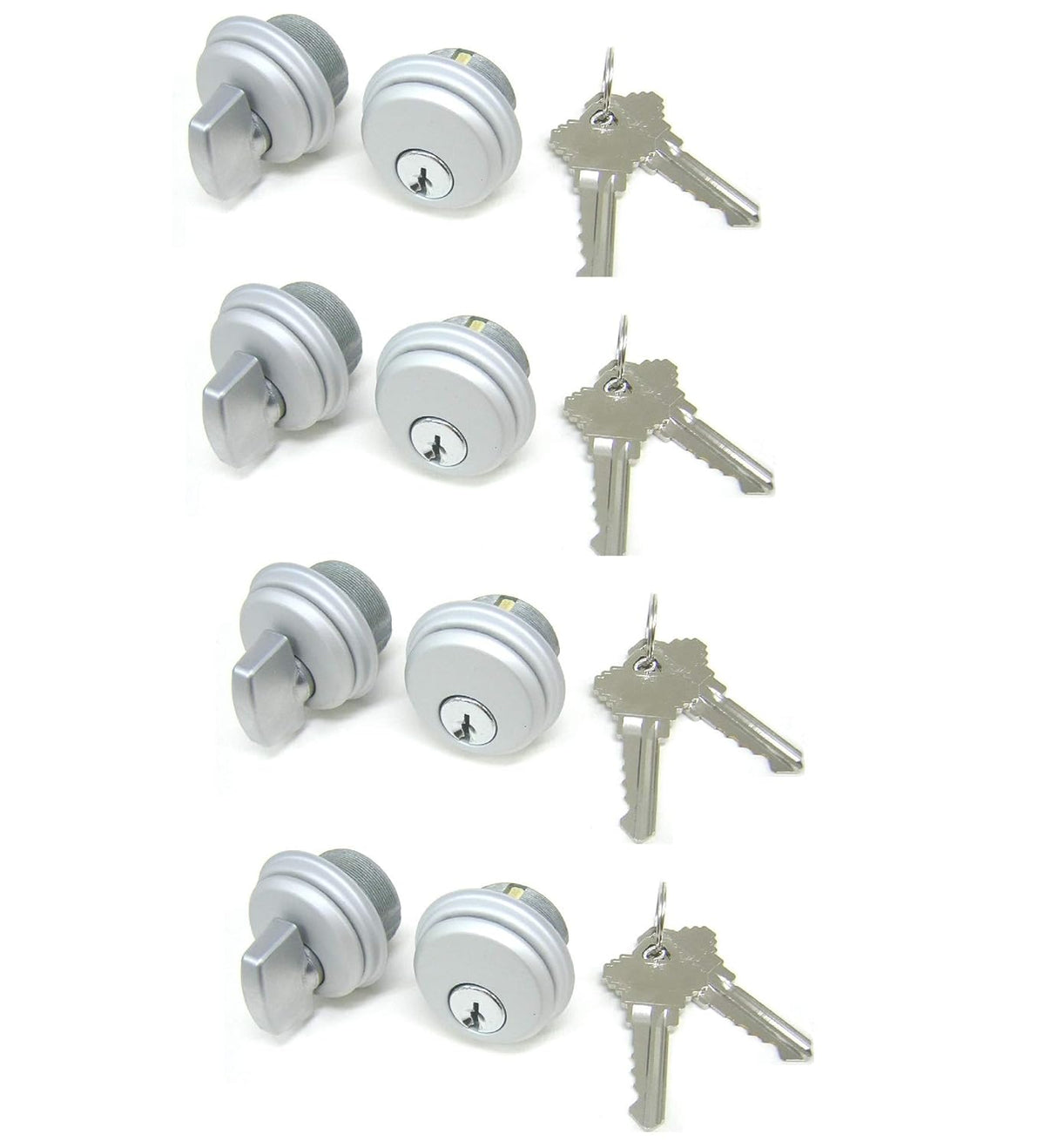 Aluminum Mortise Lock Cylinder & Thumbturn, Pack of 2 I664