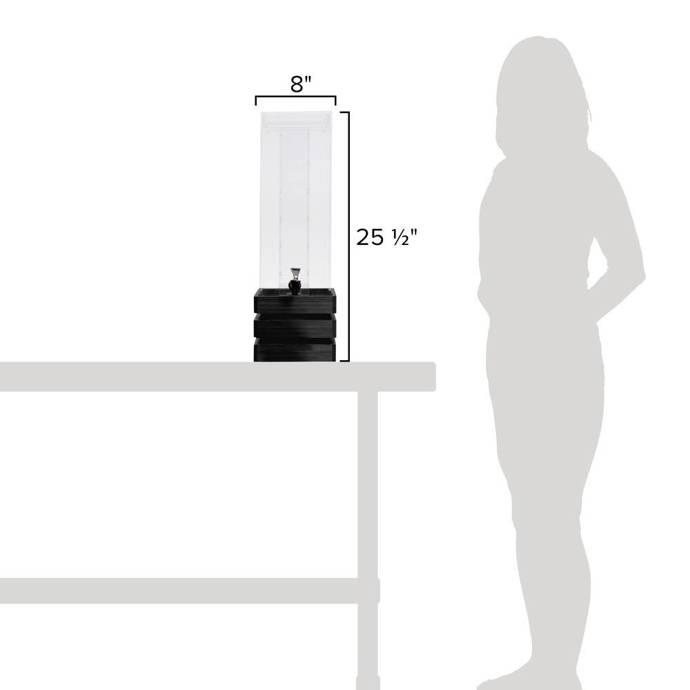 Midnight 3 Gal Crate Infused Beverage Dispenser Q1792