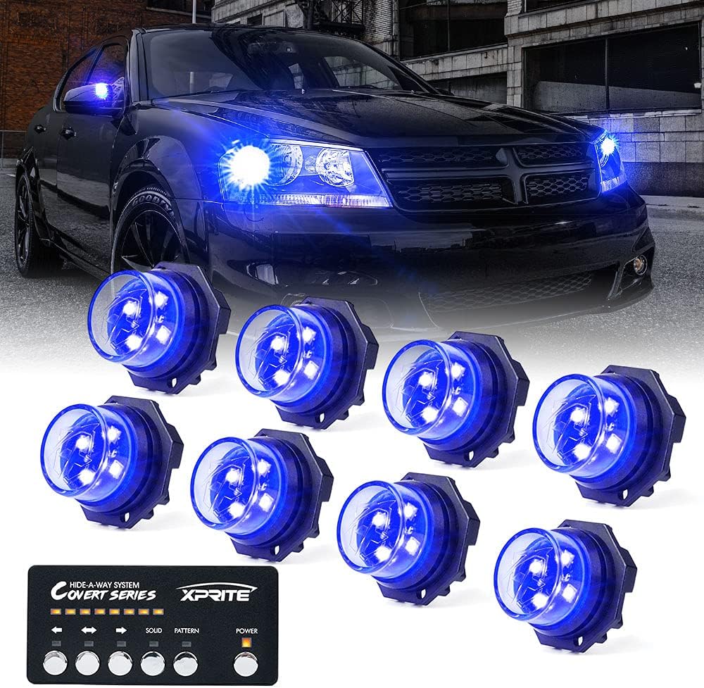 White LED Hideaway Strobe Lights Kit 20 Flash Patterns Z52769