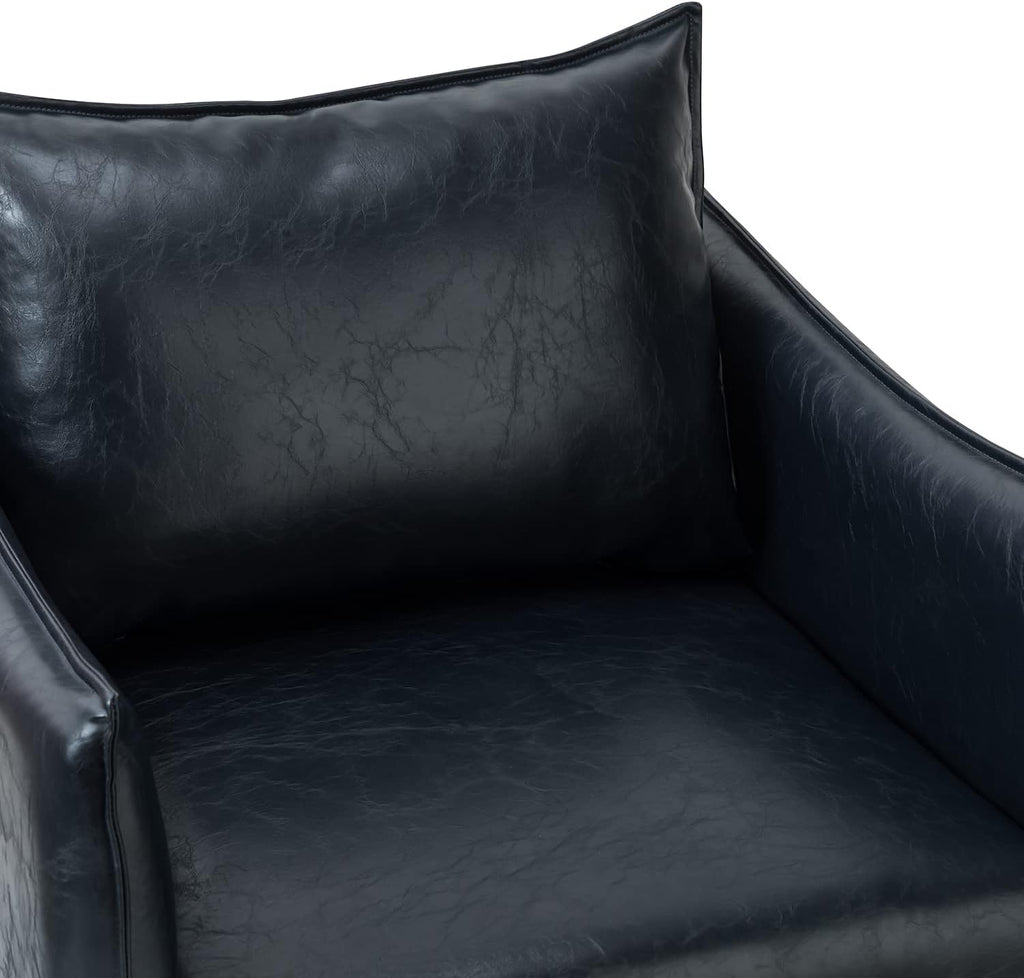 Navy Faux Leather Armchair Set Of 2 N159645