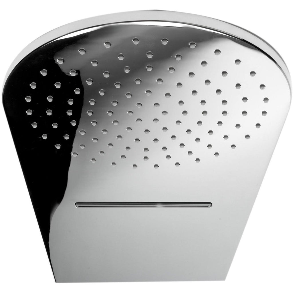 Polished Chrome 10x22 Wall-Mounted Square Waterfall Rain Shower Head T499590