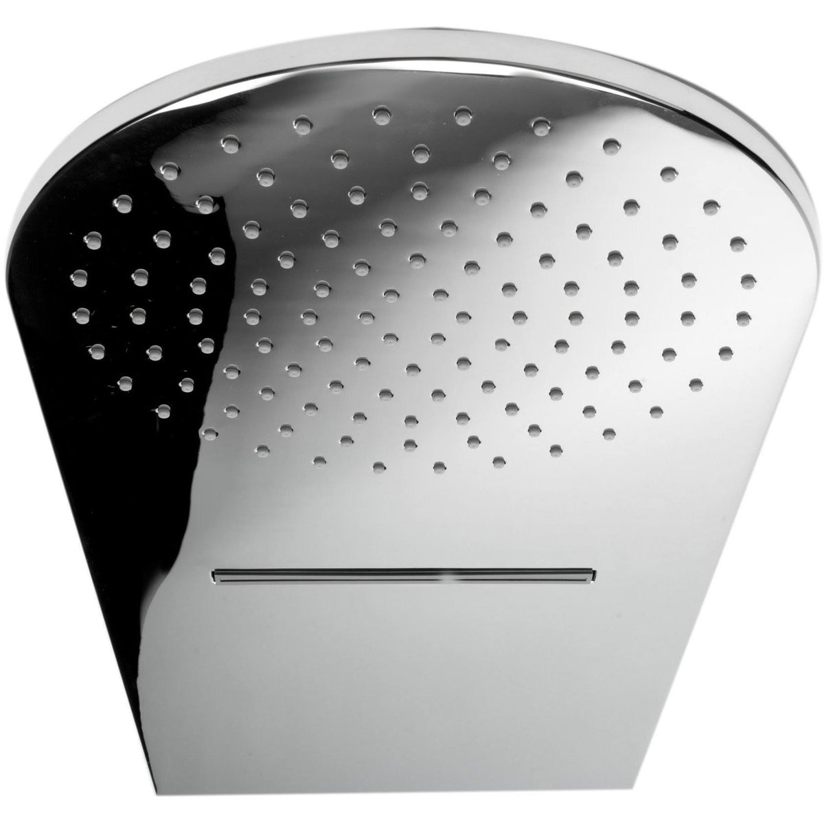 Polished Chrome 10x22 Wall-Mounted Square Waterfall Rain Shower Head T499590