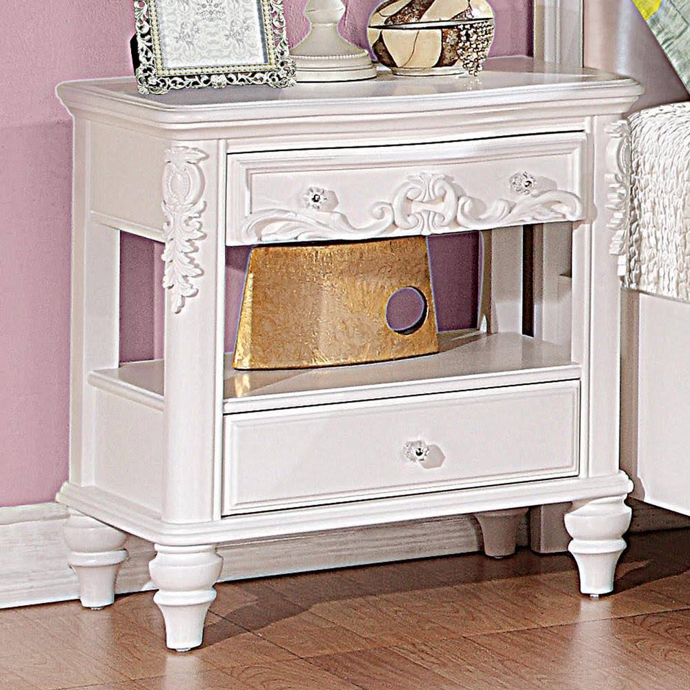 White Vanity Stool V474257