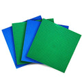 4 Building Blocks Baseplates 10"x10" Blue and Green V68342