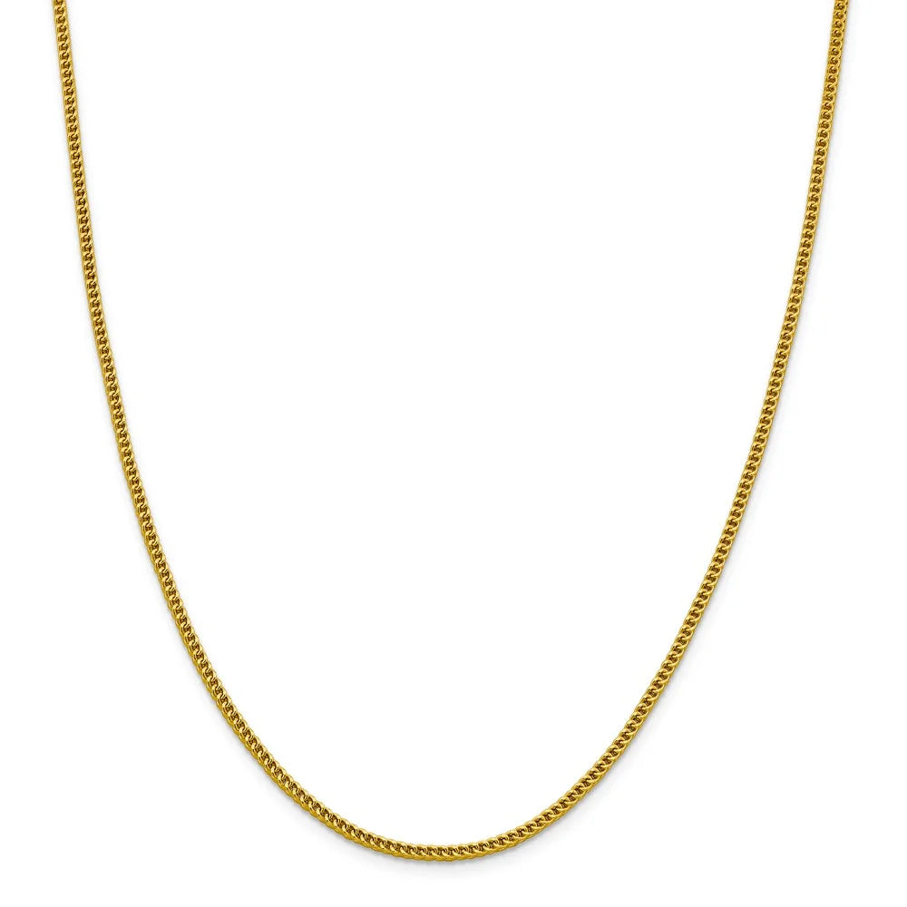 14kt Yellow Gold 2.2mm Franco Chain 20 inch Lobster Clasp T596861