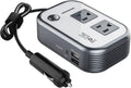 200W Car Power Inverter, DC 12V to AC 110V, Dual USB Ports, Pack of 2 E271