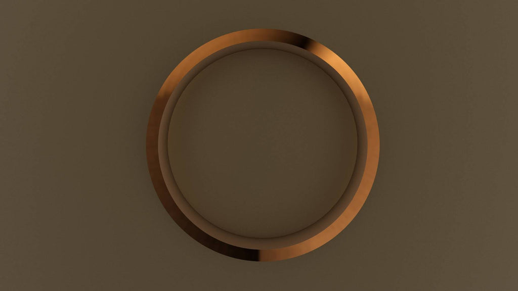 Polished Rose Gold 6mm Double V Groove Wedding Band 7 R921