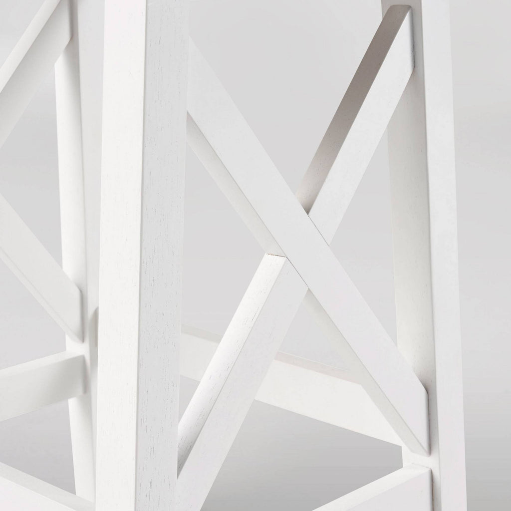 Set of 2 White Wooden Counter Height Barstools S797599