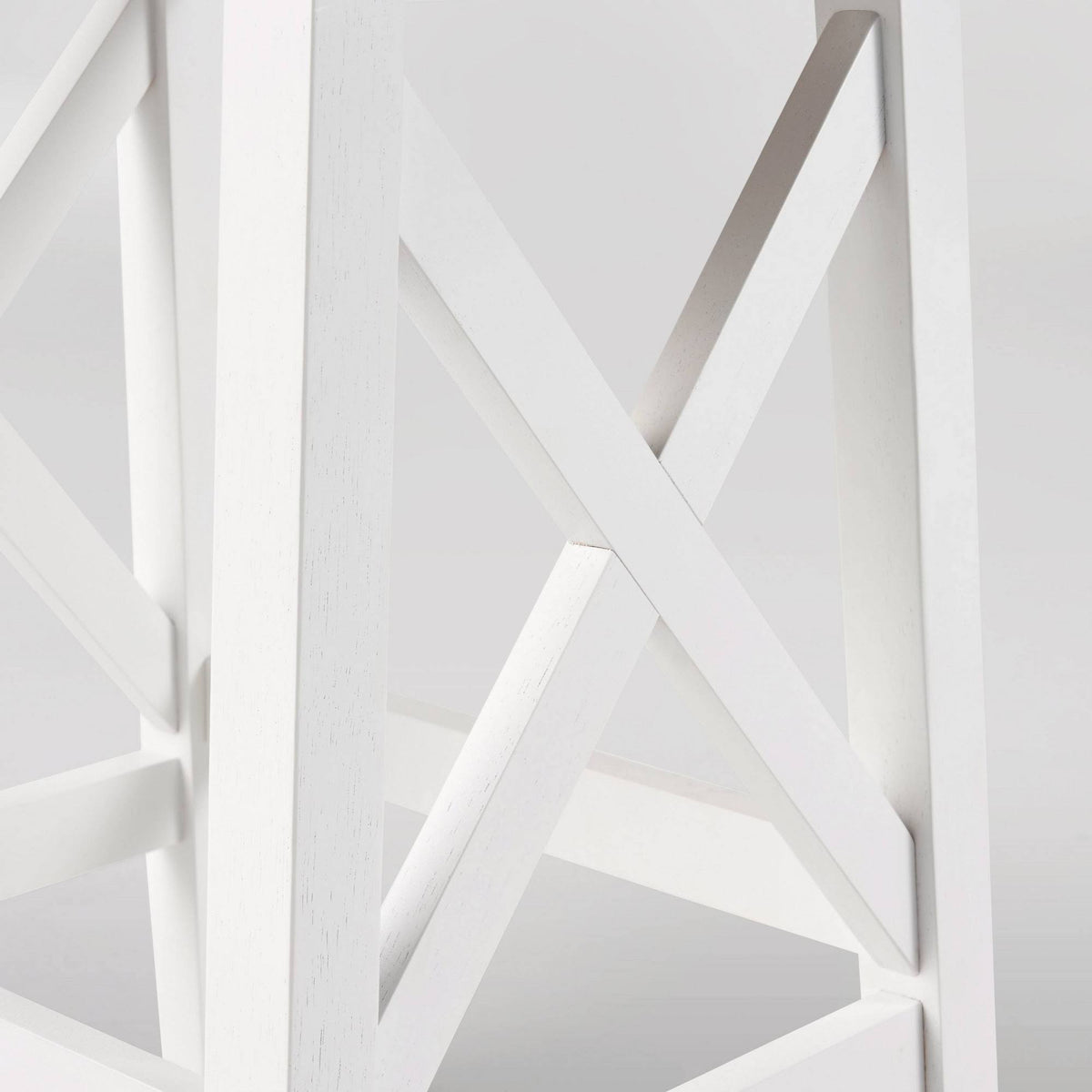 Set of 2 White Wooden Counter Height Barstools S797599
