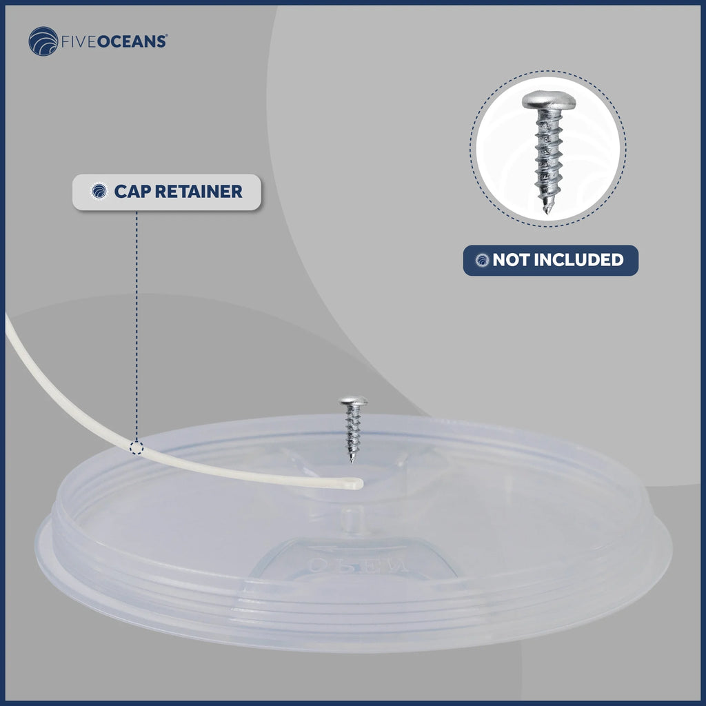 8" Marine Round Inspection Deck Plate Hatch with Detachable Clear Lid, UV-Resistant ABS White Plastic Q651639