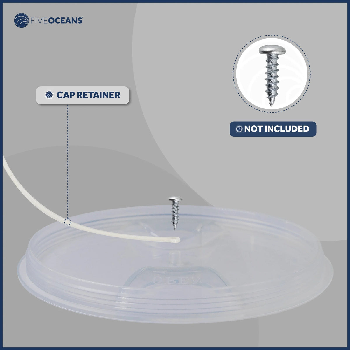 8" Marine Round Inspection Deck Plate Hatch with Detachable Clear Lid, UV-Resistant ABS White Plastic Q651639