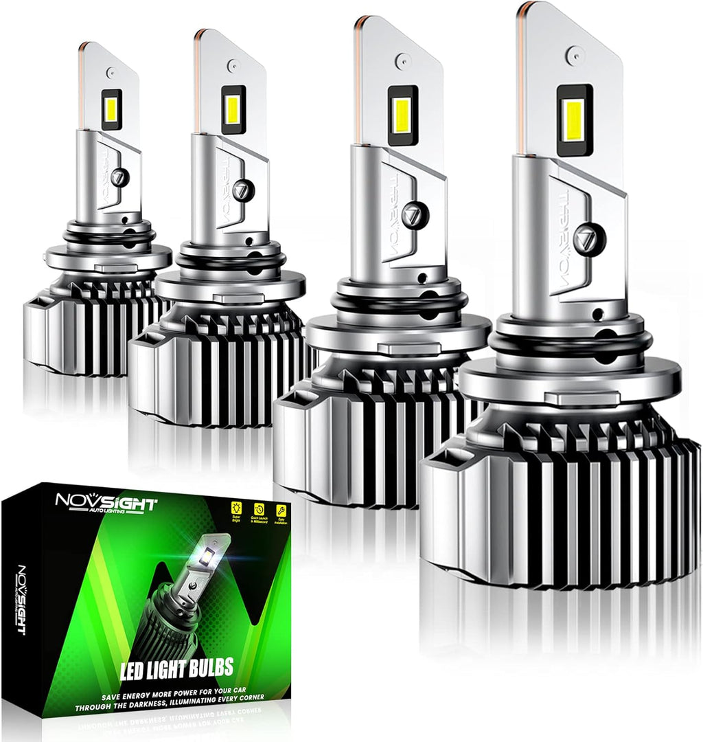 9005 9006 LED Headlight Bulbs Combo, 40000LM 200W, 6500K Cool White, Pack of 4 O725633