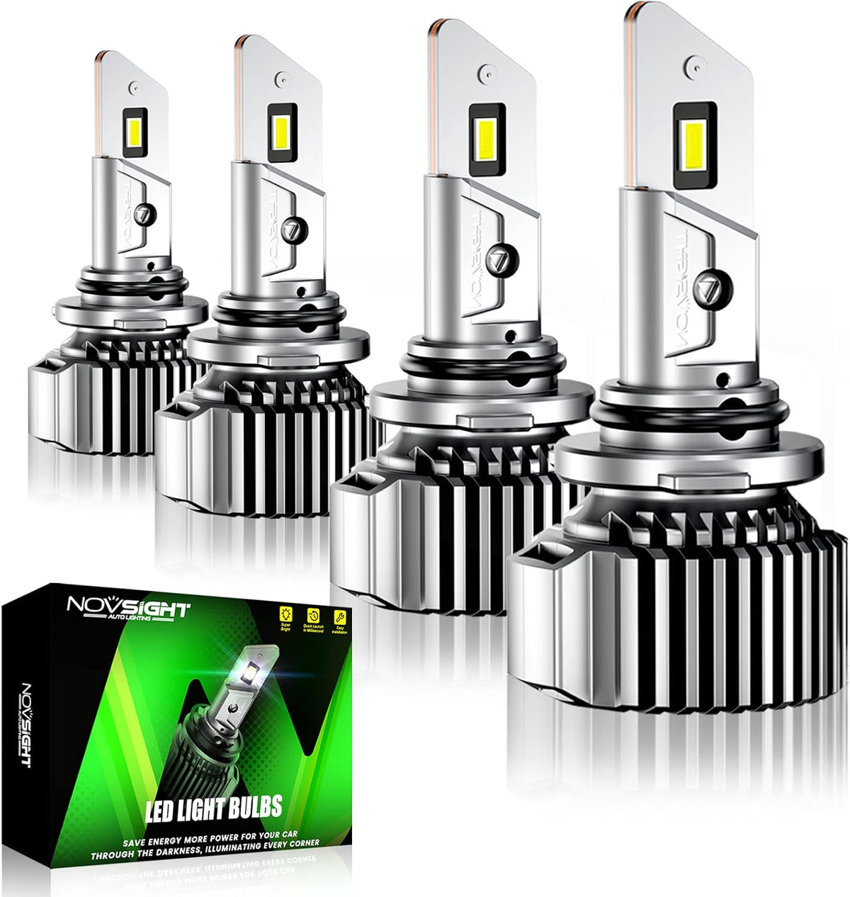 9005 9006 LED Headlight Bulbs Combo, 40000LM 200W, 6500K Cool White, Pack of 4 O725633
