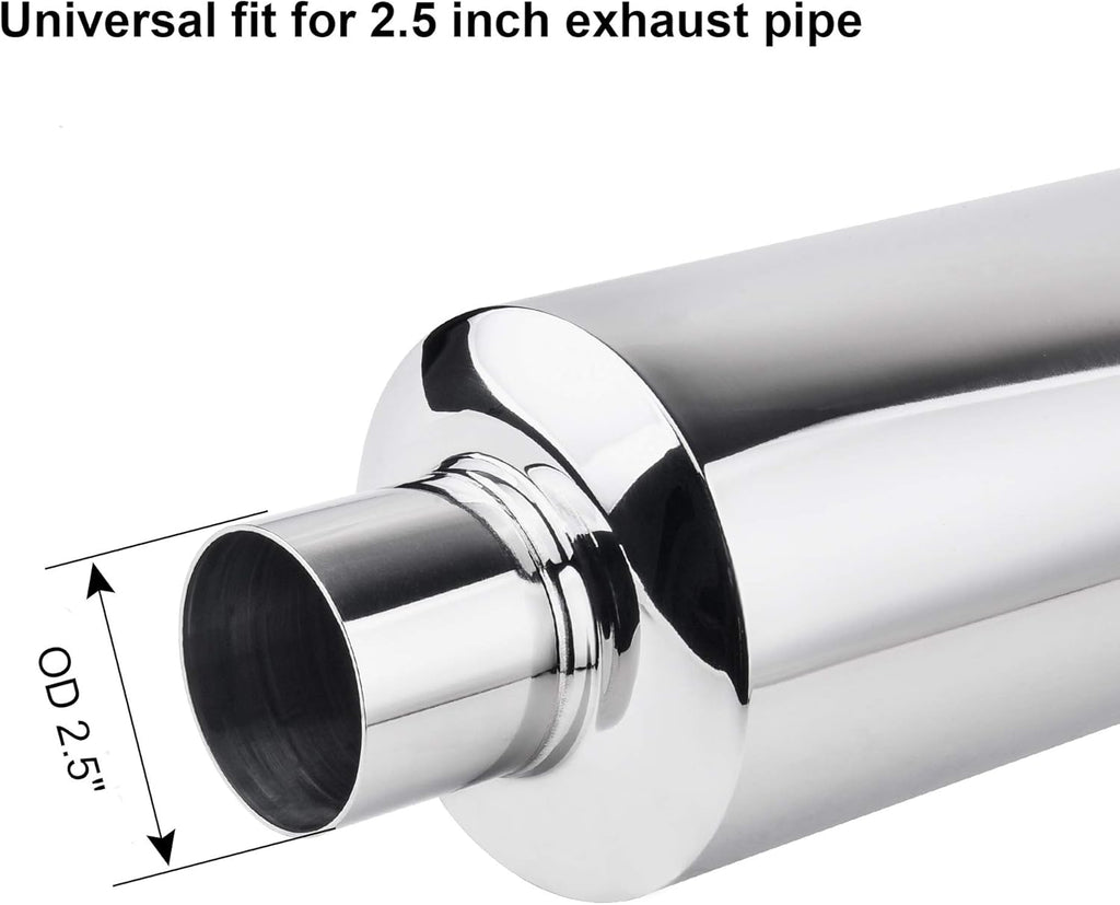 Stainless Steel Exhaust Tip, 18.5" Length, 2.5" Inlet 4" Outlet, Pack of 2 G558