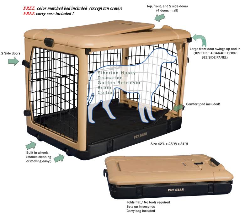 Medium Steel Dog Crate with Pad E899
