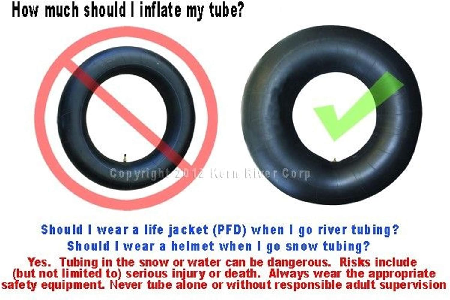 2 Pack Rubber Snow Tube Inner Tubes Q6434