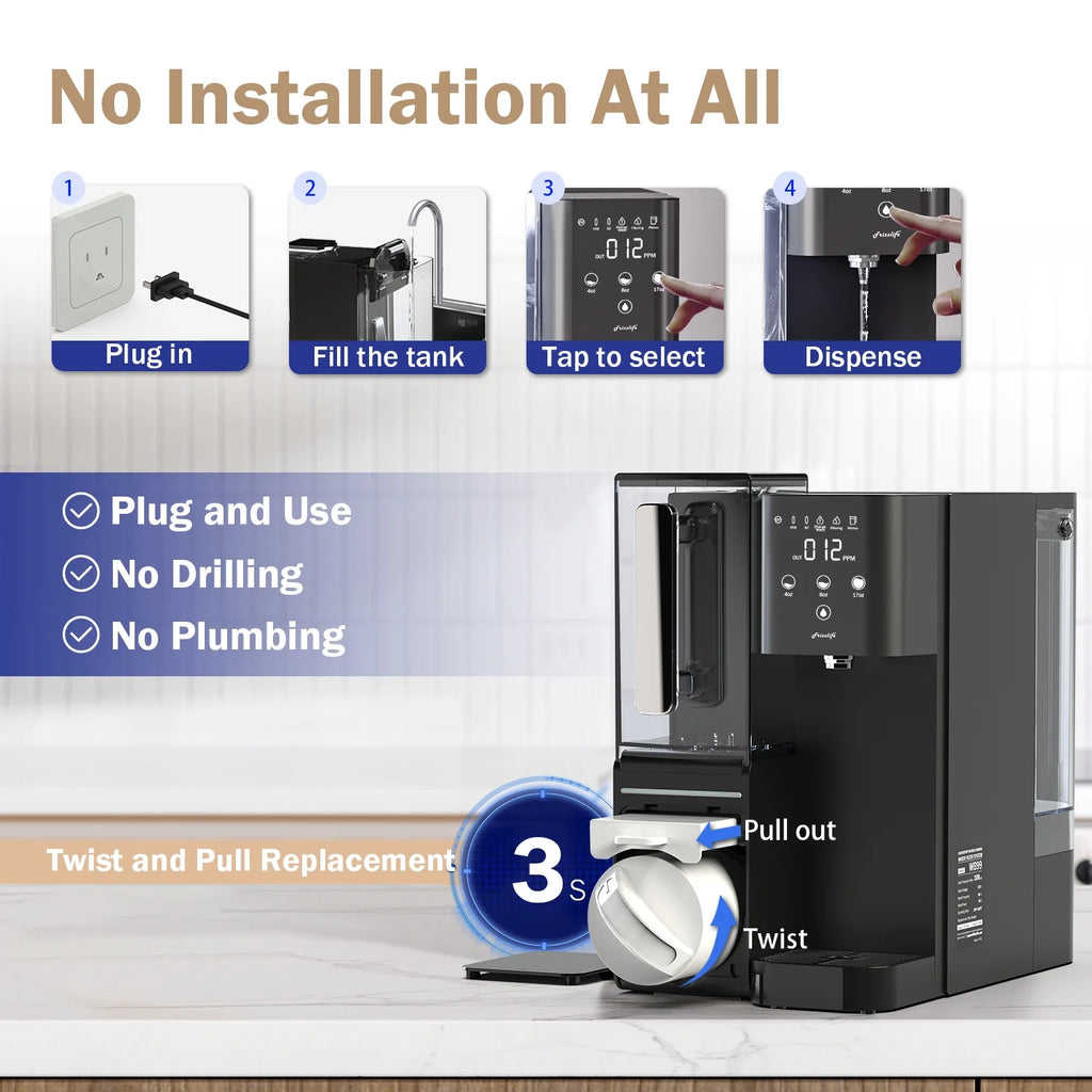 Reverse Osmosis Countertop Filtration System with Water Pitcher P330344