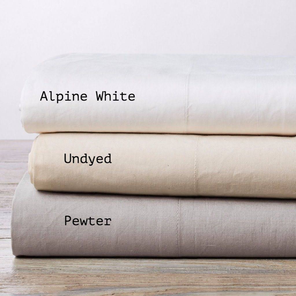 Organic 300 Percale Duvet Cover, Full/Queen - Pewter R621