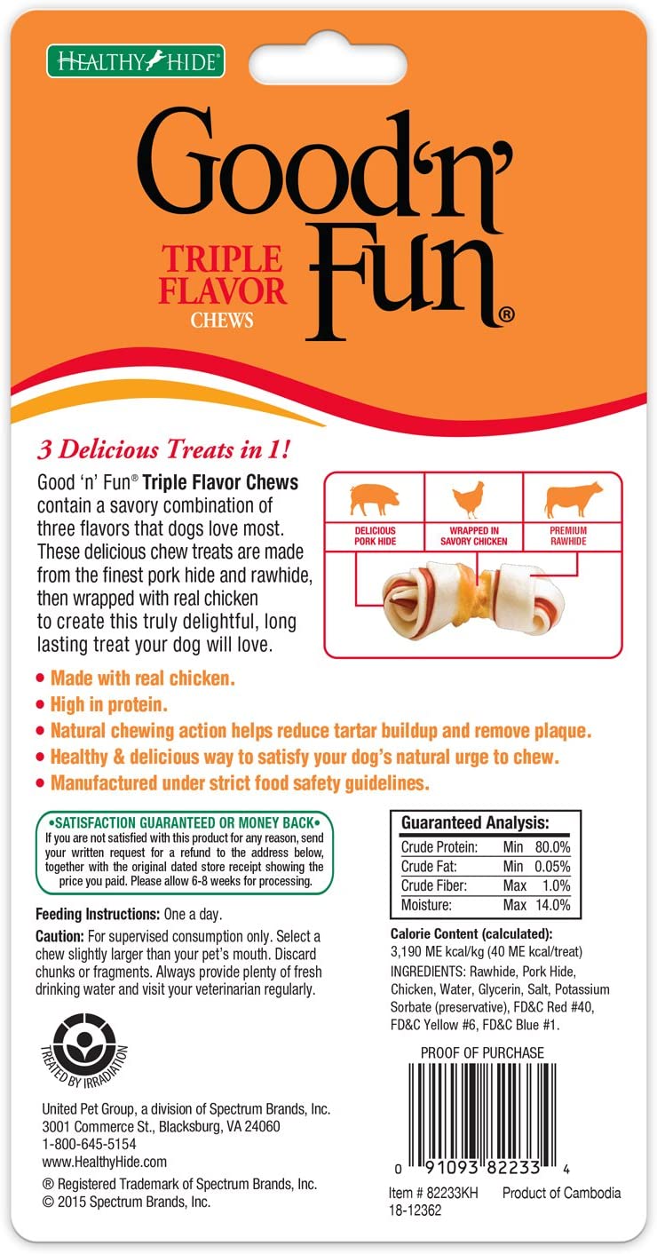Mini Bones Rawhide Dog Chews, 4 Count (1.7 oz.) V67522