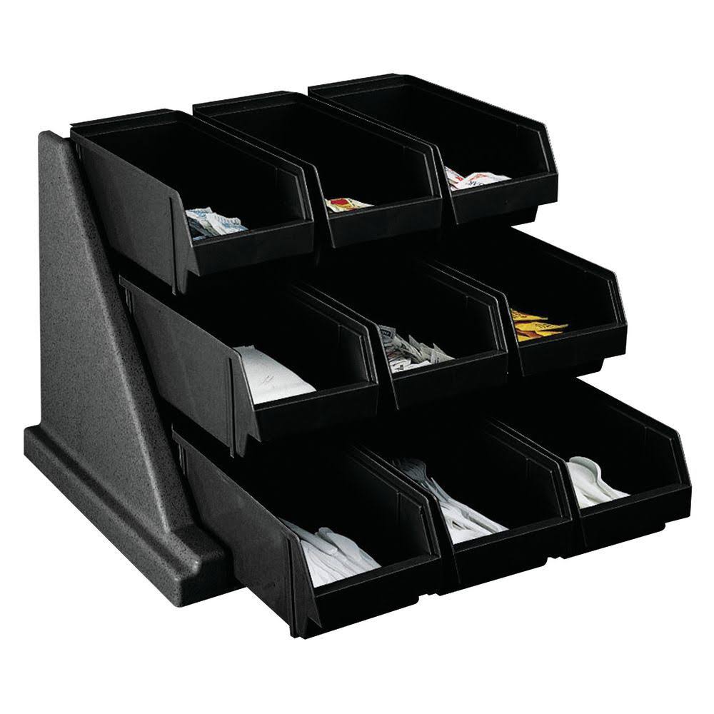 9 Bins Black Organizer Rack J1770