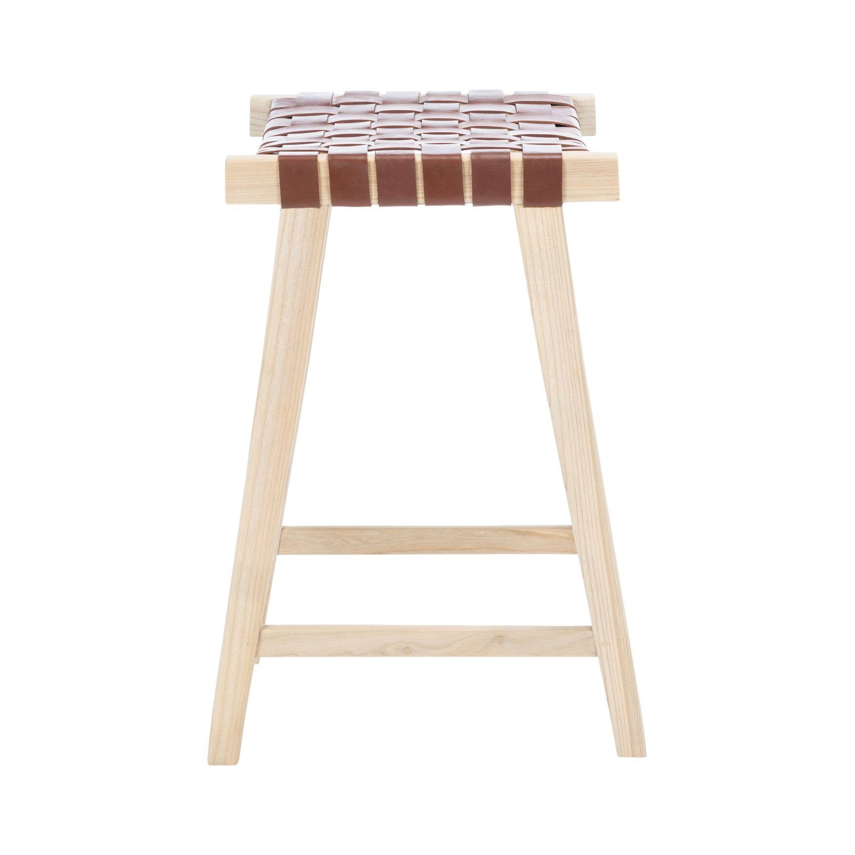 Cognac Rectangle Counter Stool Z8878