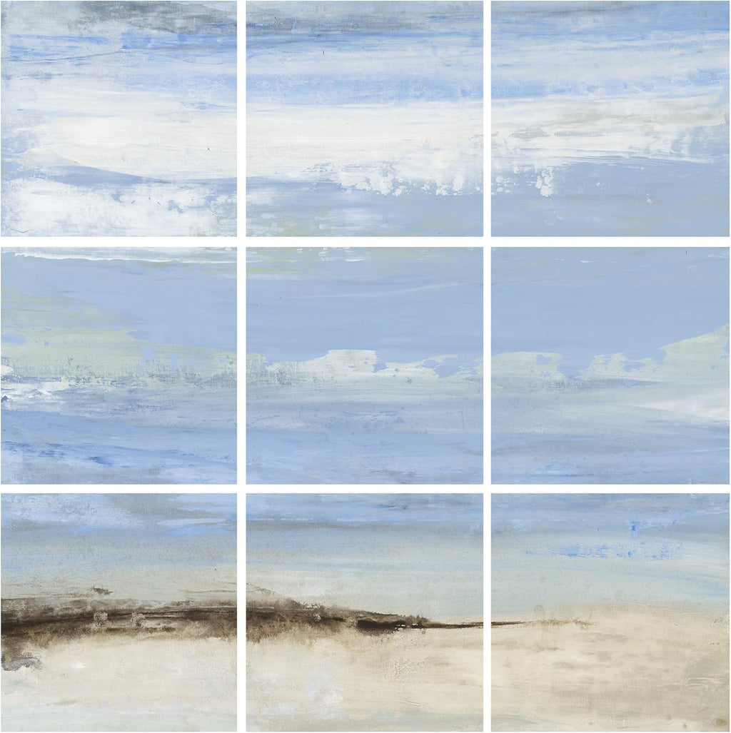 Abstract Beach Seascape 9 pc Wall Art Set L2037