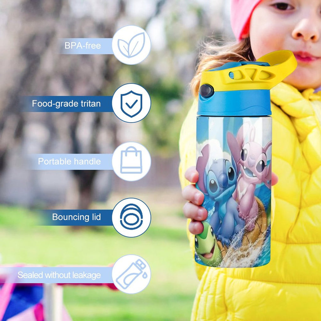 Stainless Steel Vacuum Insulated Water Bottle With Straw G23804