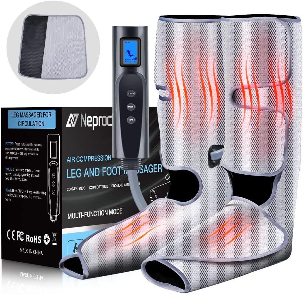 Foot and Leg Massager with Heat, Air Leg Compression Massager, 6 Modes 3 Intensities H9004