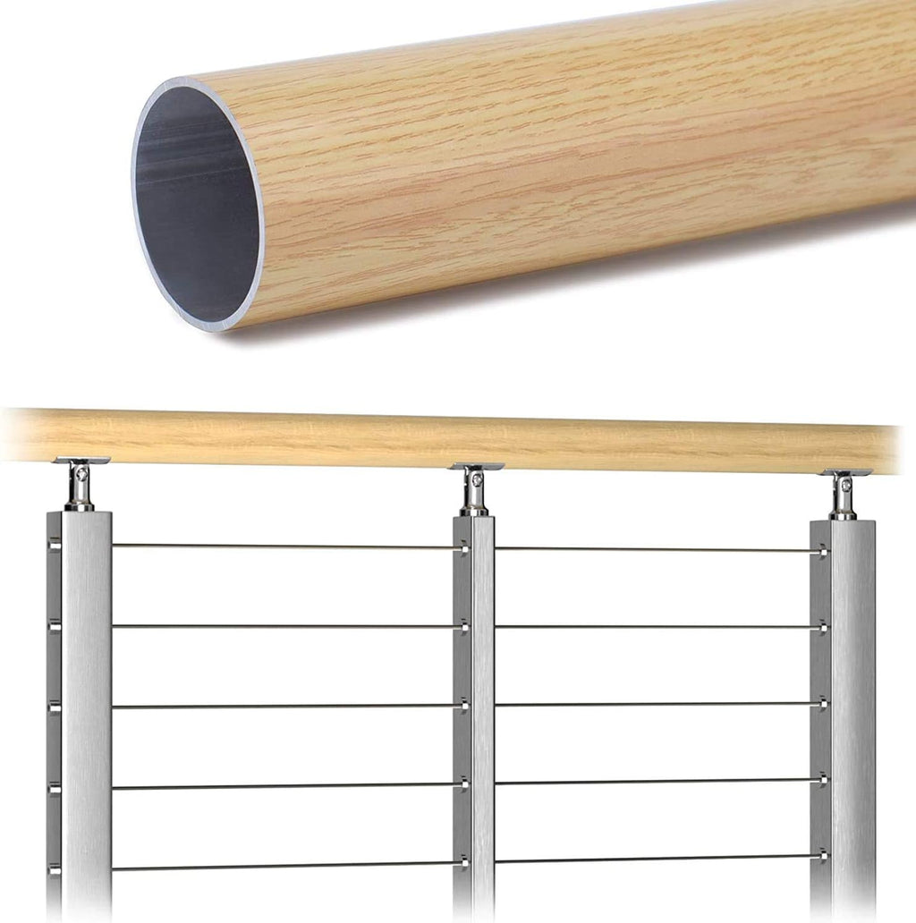 6.6ft Aluminum Cable Railing Handrail for Staircase and Deck Stair B44458