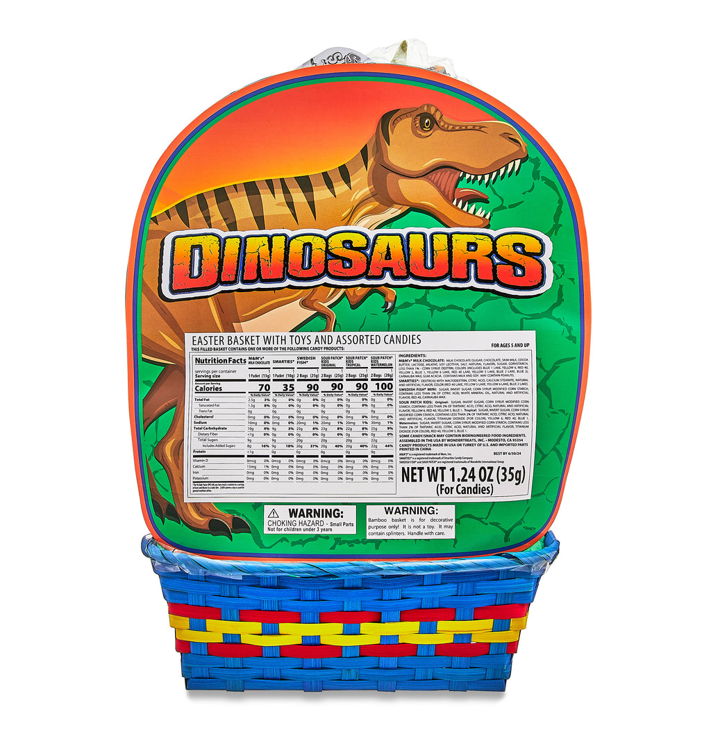 Dinosaur Playset and Candies Easter Basket Gift Set Q828