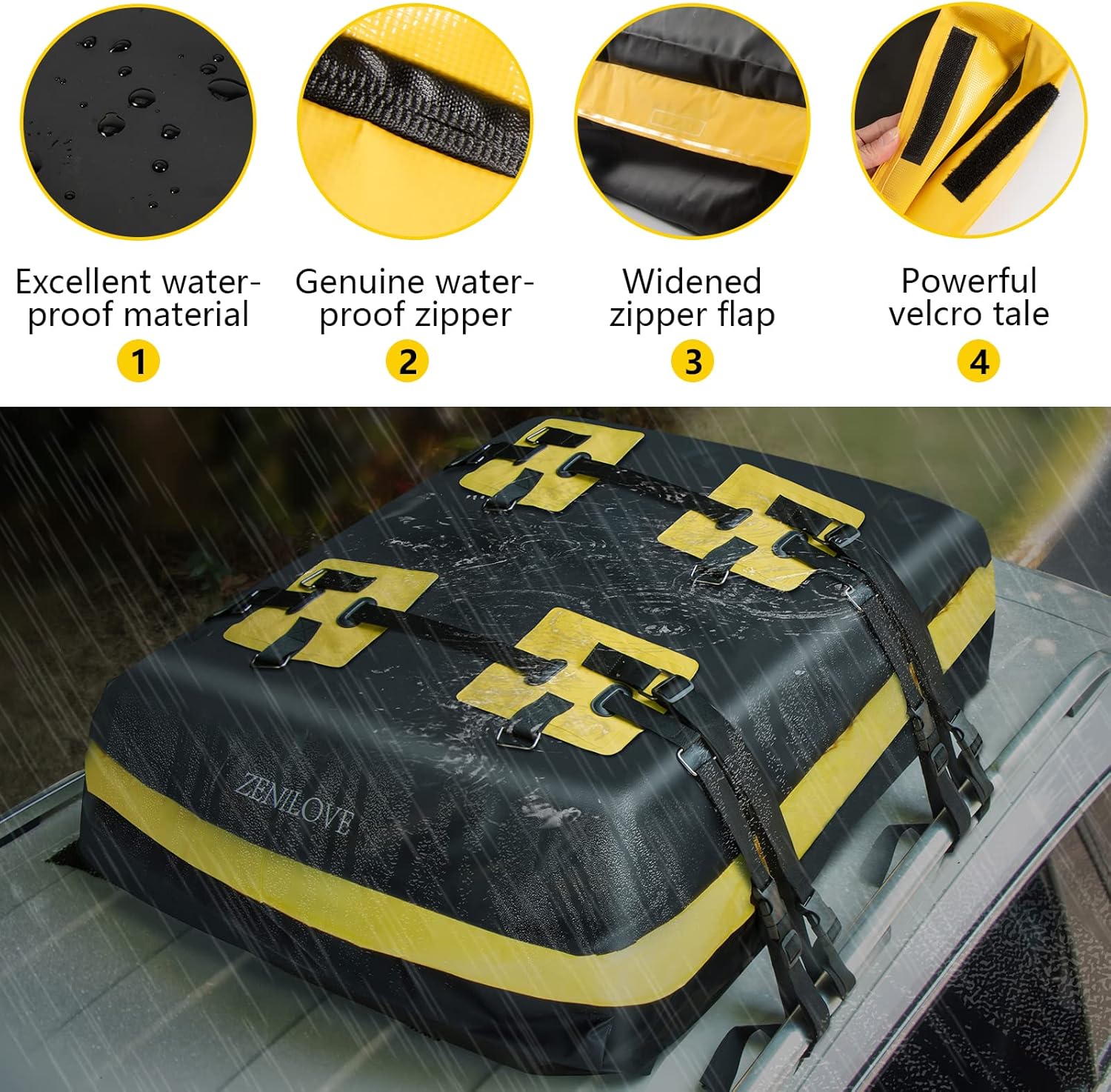 15 Cubic Waterproof Roof Rack Cargo Carrier Bag K461