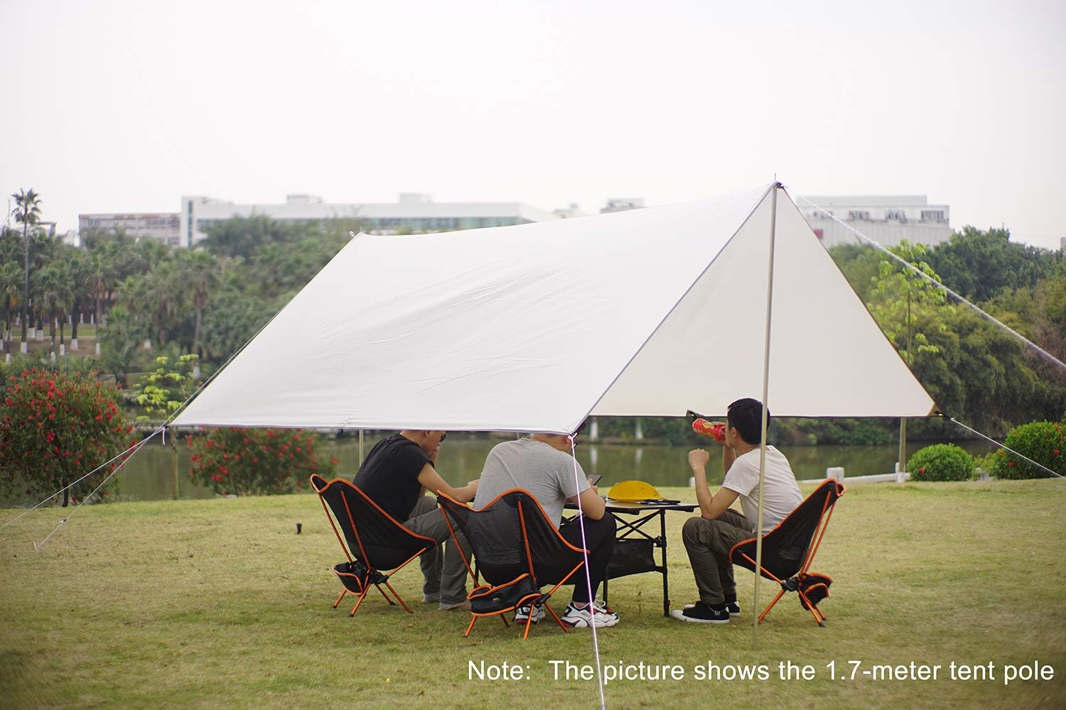 Adjustable 4 Section Steel Tent Tarp Poles I98006